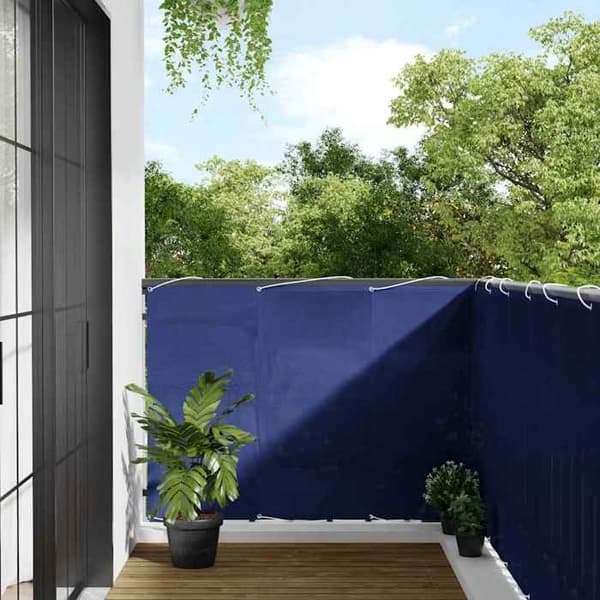 Balkonskærm - EKSKLUSIV HUS - 120 x 800 cm - Blå - 100% polyester Oxford - Vand/UV-resistent Blå