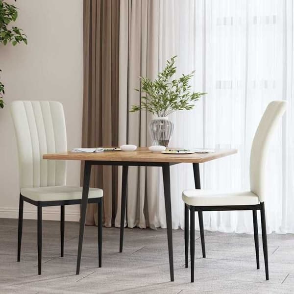 Maison Exclusive - Ruokatuolit 2 kpl Kermanvärinen Sametti