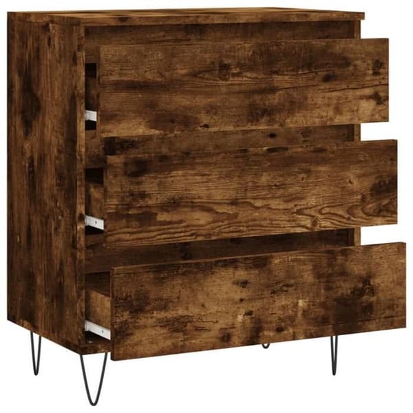 Maison Exclusive - Buffet Røget Eg 60x35x70 cm Ingeniørtræ