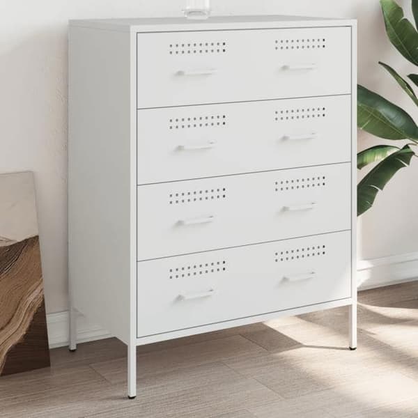 Maison Exclusive - Valkoinen buffet 68x39x89 cm teräs Vit