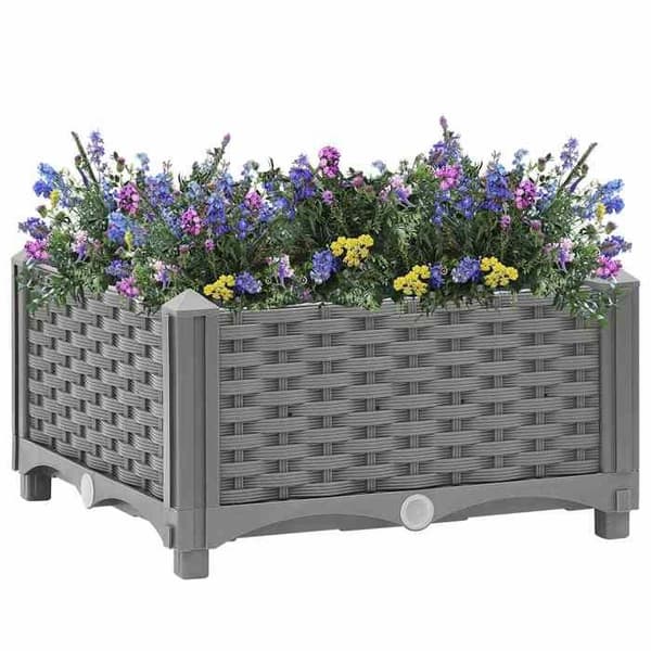 Maison Exclusive - Hævet seng 40x40x23 cm Polypropylen ljusgrått