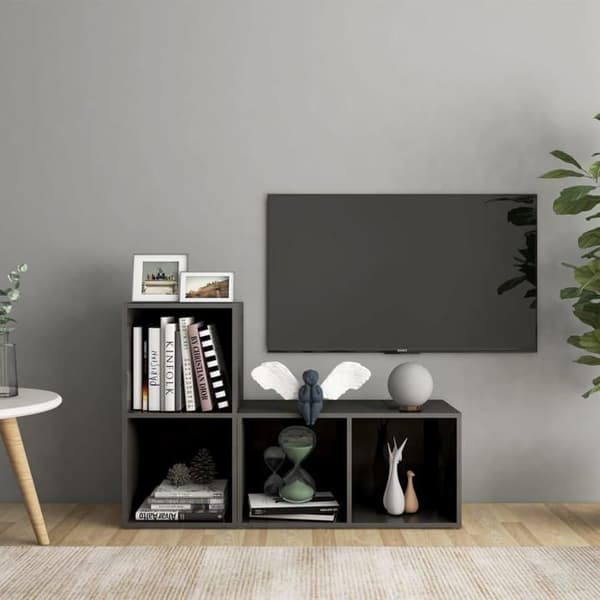 Maison Exclusive - TV-møbler 2 stk Grå glans 72x35x36,5 cm Ingeniørtræ glänsande grå