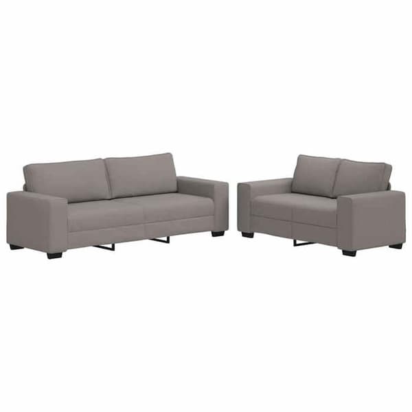 Maison Exclusive - 2-delars soffgrupp med kuddar i taupe tyg Mol