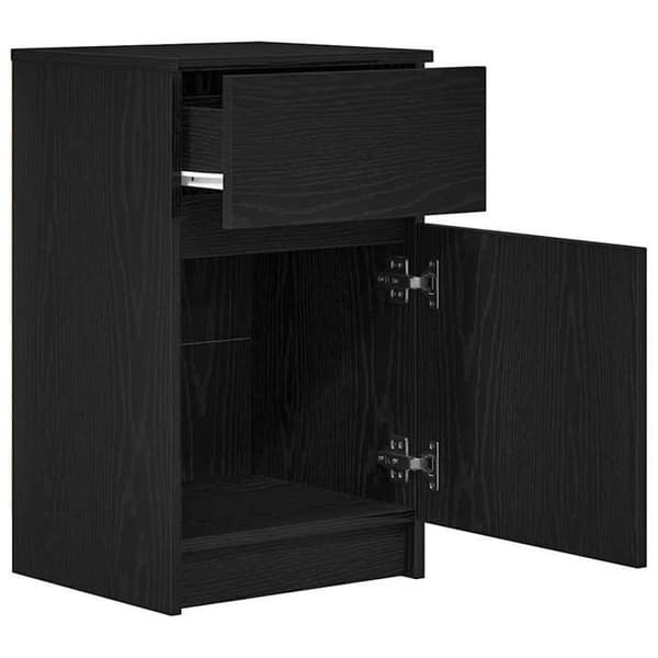 Maison Exclusive - Natborde 2 stk sort 39x35x65 cm ingeniørtræ