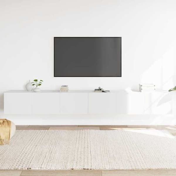 Maison Exclusive - 3-delars TV-möbelset Vit Ingenjörsträ Vit