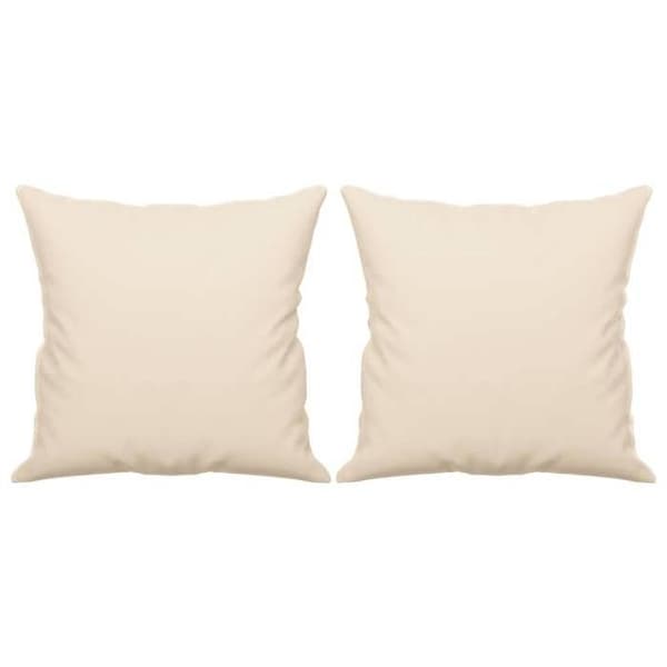 Maison Exclusive - Soffa 2 platser med kuddar beige 120 cm mikrofiber tyg