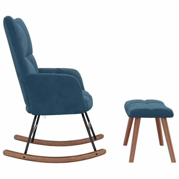 Maison Exclusive - Gungstol med blå sammetspall Blå
