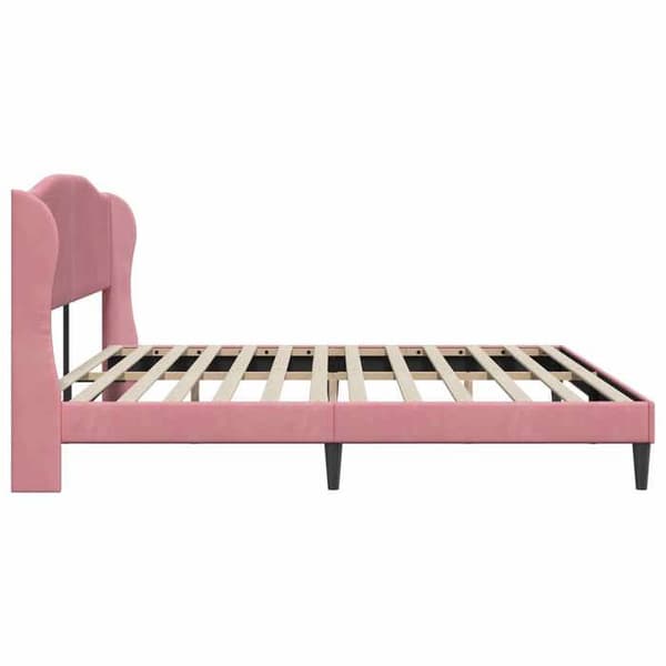 Maison Exclusive - Sänkykehys ruusupäällysteellä 200 x 200 cm Sametti Ros