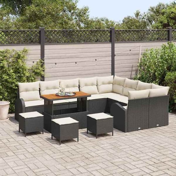 Maison Exclusive - 13-delars trädgårdsoff-set 12-sits