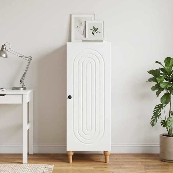 Maison Exclusive - Buffet Hvid 33 x 34,5 x 90 cm Ingeniørtræ