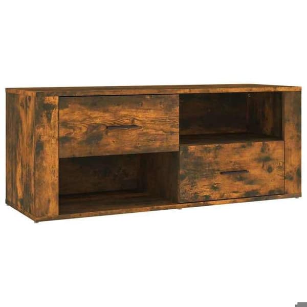 Maison Exclusive - TV-möbel i rökig ek 100x35x40 cm Ingenjörsträ