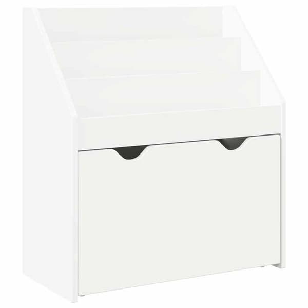 Maison Exclusive - Barnbibliotek med låda Vit 60 x 29,5 x 69 cm