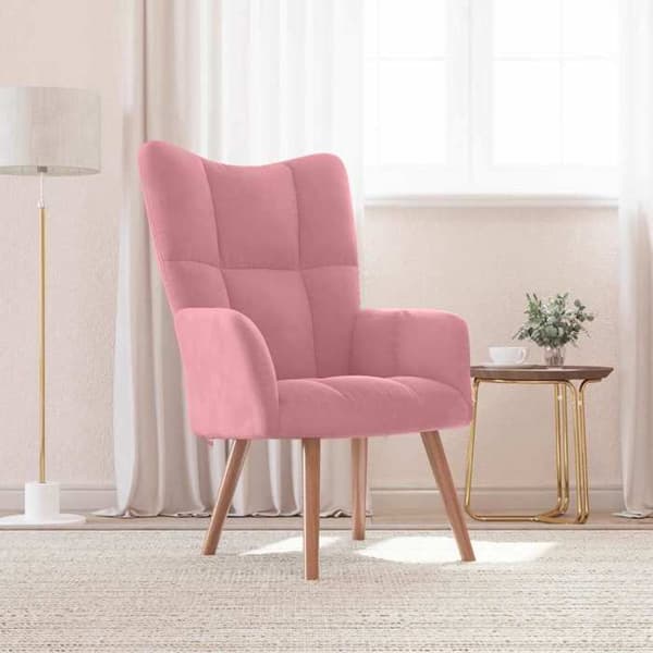 Maison Exclusive - Avkopplingsstol Rosa Sammet Ros