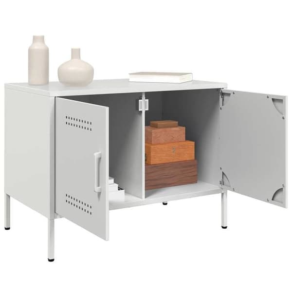 Maison Exclusive - TV-möbel vit 68x39x50,5 cm stål Vit