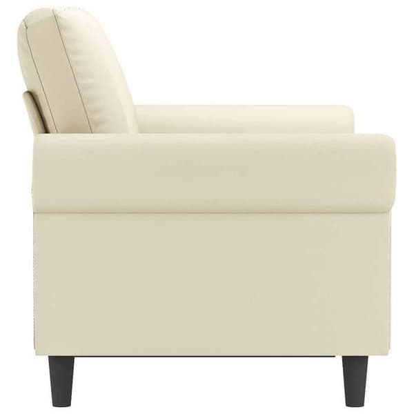 Maison Exclusive - Soffa 2-sits Creme 120 cm Syntetläder Grädde