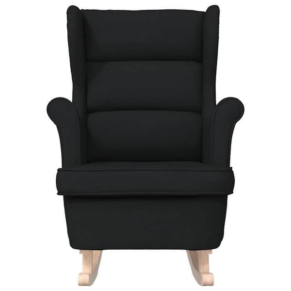 Gyngestol - EKSKLUSIV HUS - Lounge model - Sort - Polyester stof - 74x90x102 cm Sort