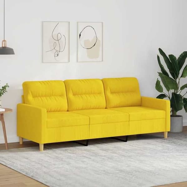 Maison Exclusive - 3-personers Sofa Lys Gul 180 cm Stof