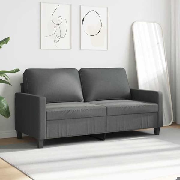 Maison Exclusive - 2-personers sofa i mørkegrå 140 cm stof
