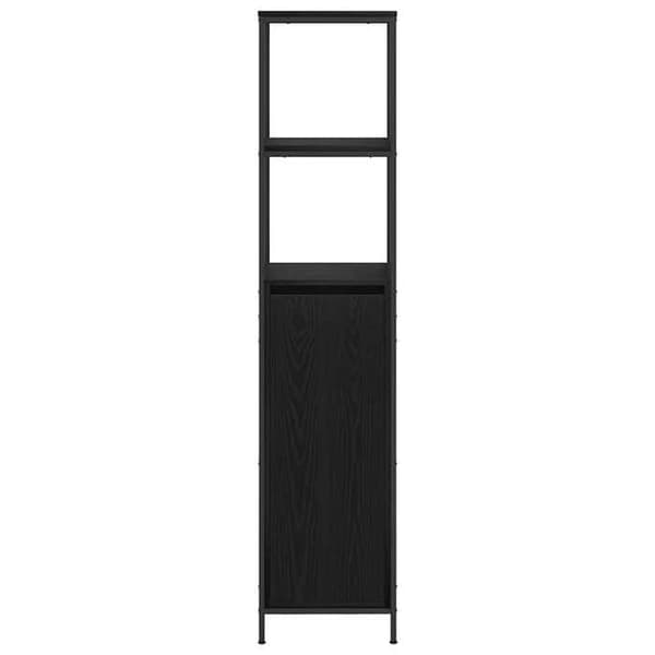 Maison Exclusive - Badeværelsesmøbel med hylder i sort eg 36x35x165 cm