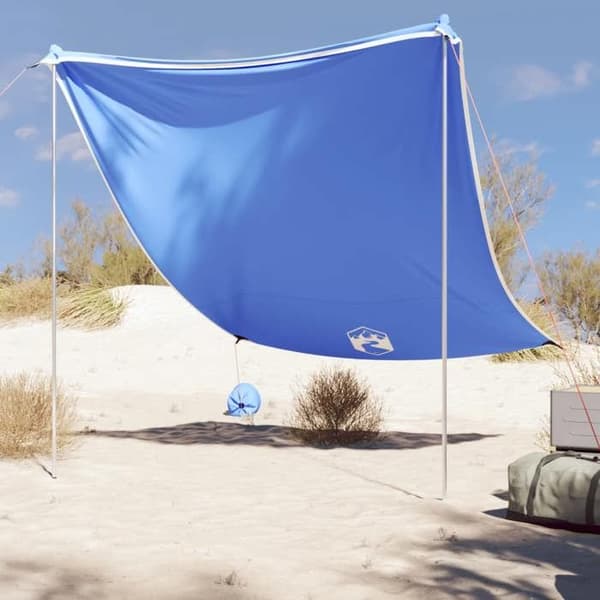 Maison Exclusive - Strandmarkise med blå sandankre 214x236 cm