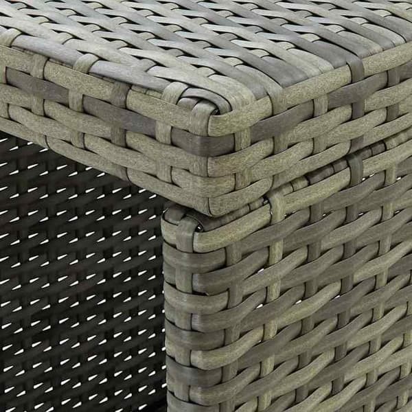 Maison Exclusive - Barbord med opbevaring Grå 120x60x110 cm Vævet har