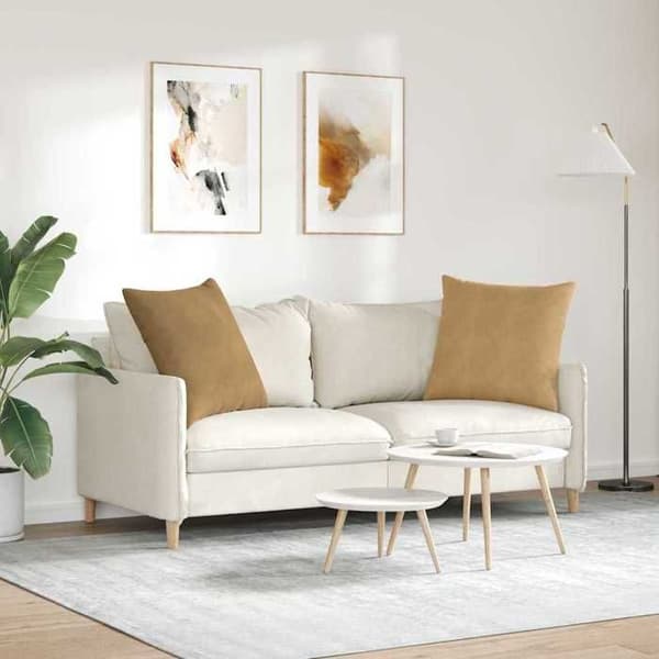 Soffkuddar - EXKLUSIV HEM - 60 x 60 cm - Brun - Kordflor - Set om 2 st brun