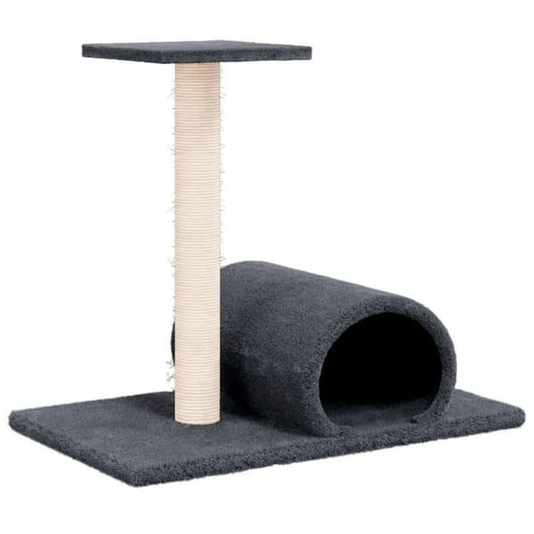 Maison Exclusive - Kattekradsetræ med tunnel Mørkegrå 60x34,5x50 cm Mörkgrå