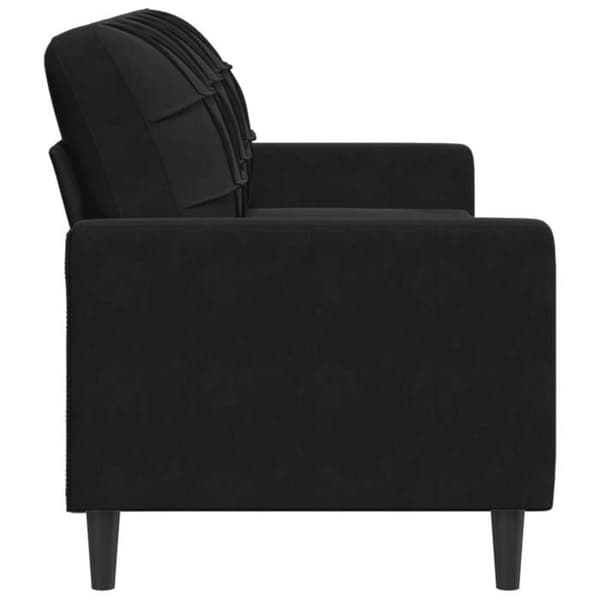 Maison Exclusive - 3-paikkainen sohva musta 180 cm sametti
