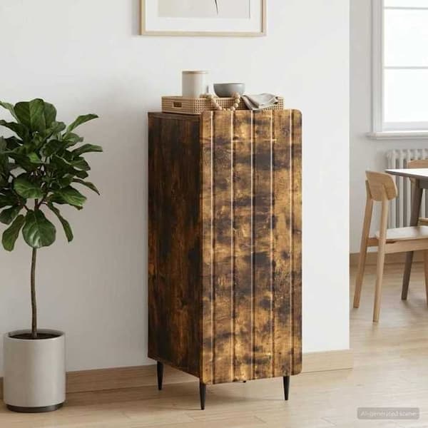 Maison Exclusive - Buffé Ek rökig 34,5 x 33 x 92 cm Ingenjörsträ