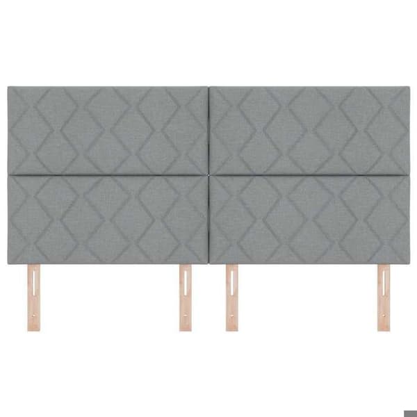 Maison Exclusive - Ljust grå sänggavel 180 cm tyg