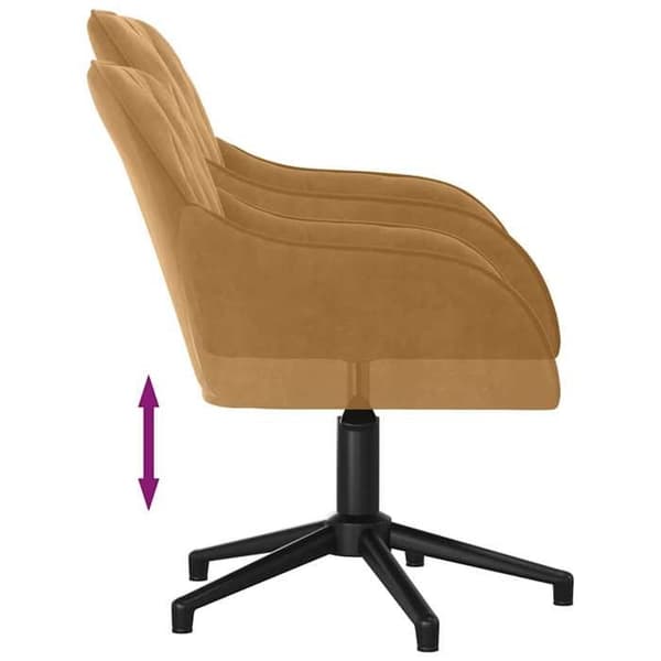 Maison Exclusive - Brun Velour Kontorstol med Drejefunktion brun