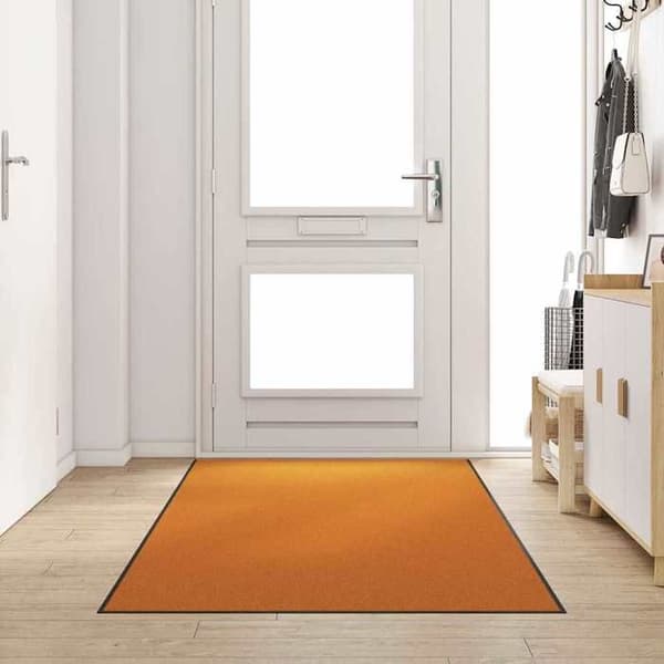 Maison Exclusive - Oranssi ja musta sisäänkäyntimatto 120 x 300 cm 100% polyamidia