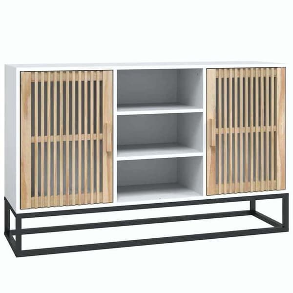 Maison Exclusive - Buffé vit 105x30x65 cm ingenjörsträ