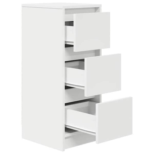 Maison Exclusive - Hvid buffet 29,5x34x76 cm ingeniørtræ