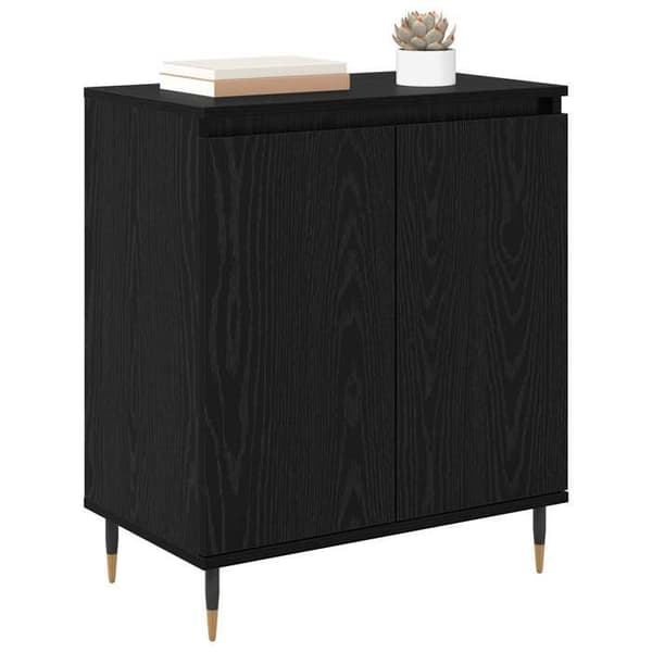 Maison Exclusive - Buffet Sort egetræ 60 x 35 x 70 cm Ingeniørtræ svart ek
