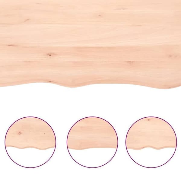 Maison Exclusive - Væghylde 40x50x(2-4)cm ubehandlet massiv egetræ