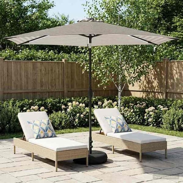 Haveparasoll - MAISON EXCLUSIVE - 300 x 300 cm - Polyester 160 GSM - Solcelle LED - Robust base