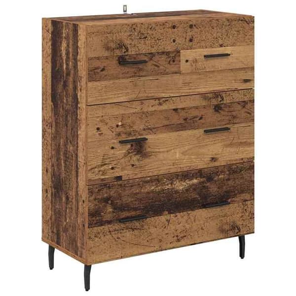 Buffé hög - EXKLUSIVT HUS - 2 delar - Ingenjörsträ - Brun - 69,5x34x180 cm