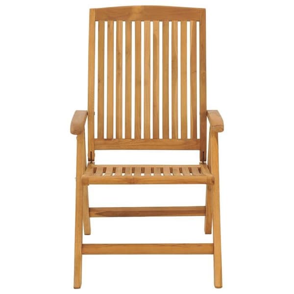 Maison Exclusive - Fällbara trädgårdsstolar set om 4 med kuddar i teakträ