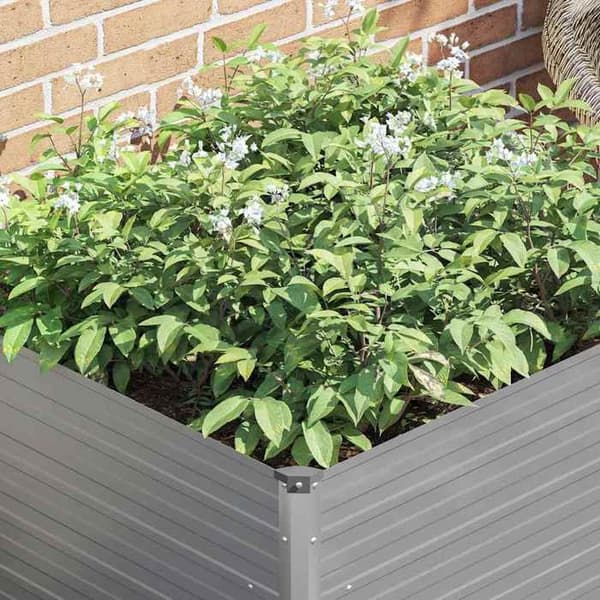 Maison Exclusive - Jardinière 100x100x77 cm Galvaniseret stål Grå Grå