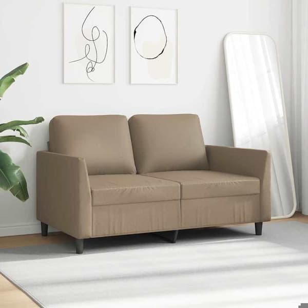 Maison Exclusive - Soffa 2-sits Cappuccino 120 cm Syntetläder Cappuccino