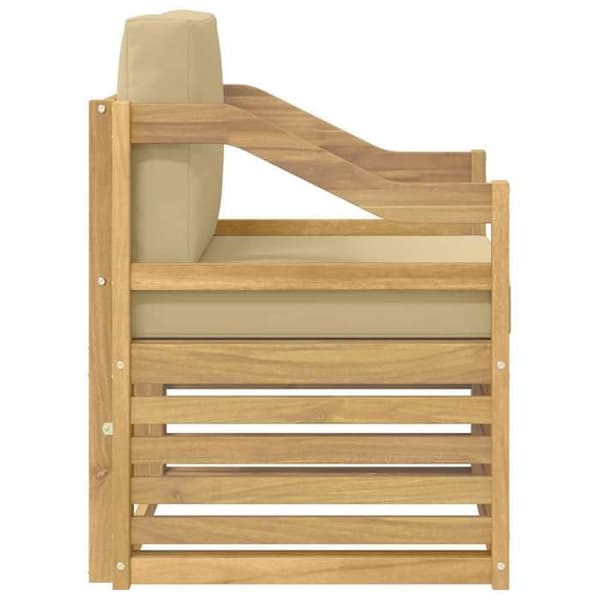 Maison Exclusive - Utomhussoffor i polyester vit och beige vit och brun