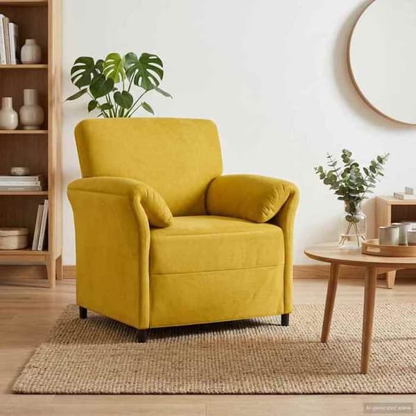Maison Exclusive - 1-personers Sofa i Gul Velour
