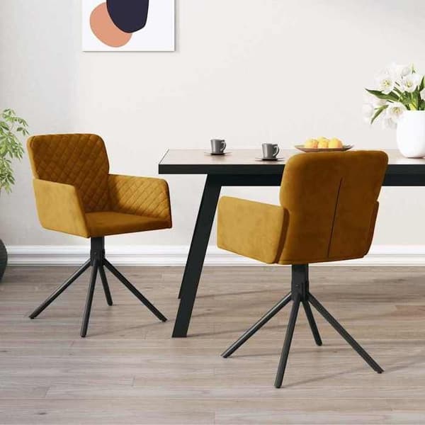 Maison Exclusive - Spisebordsstole med drejefunktion sæt af 2 Brun Velour