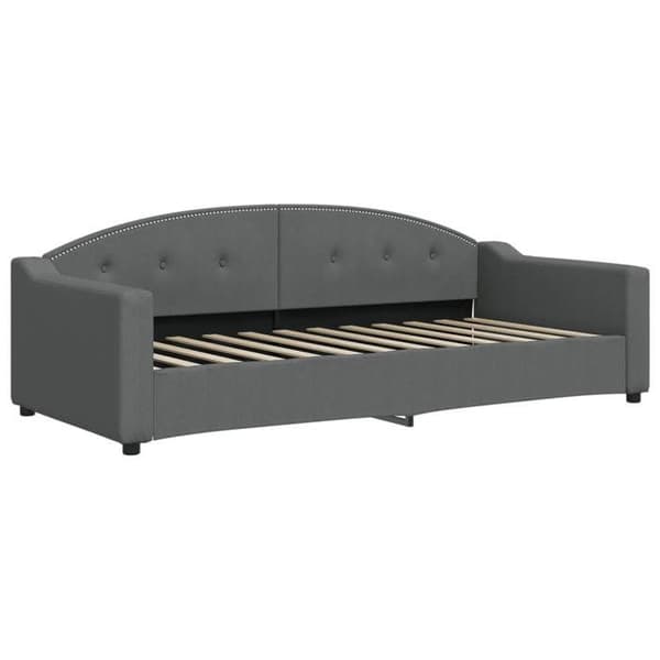 Maison Exclusive - Tummanharmaa 90x200 cm kangas ilman patjaa lepotuoli