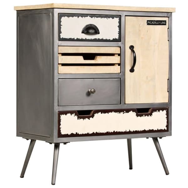 Buffet - Maison Exclusive - Massiv mangotræ - Stålramme - 65x33x76 cm
