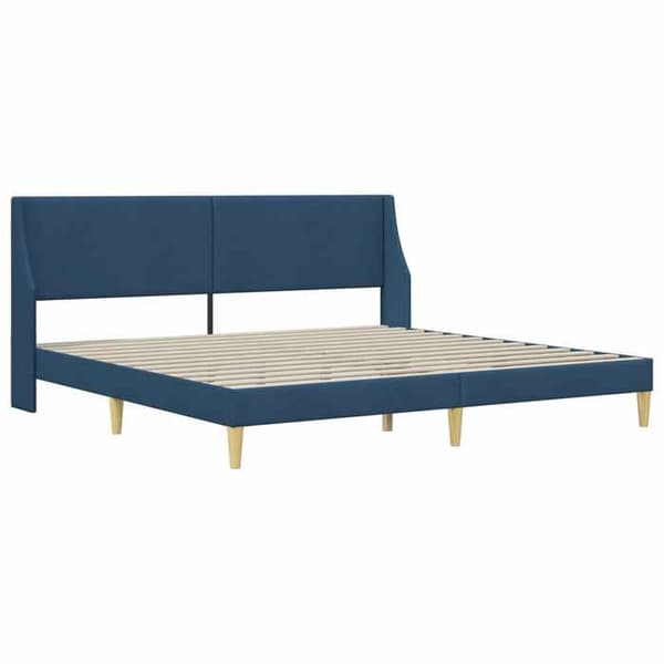 Sängram - EXKLUSIV HEM - 180 x 200 cm - Blå - Polyester tyg - Sängbotten med förvaring Blå