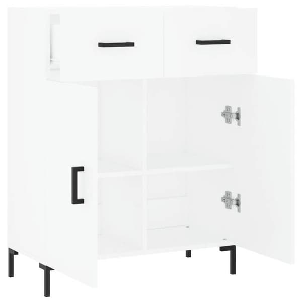 Maison Exclusive - Hvidt buffet 69,5x34x90 cm ingeniørtræ