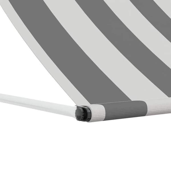 Maison Exclusive - Antracit och vit markis 400 x 150 cm