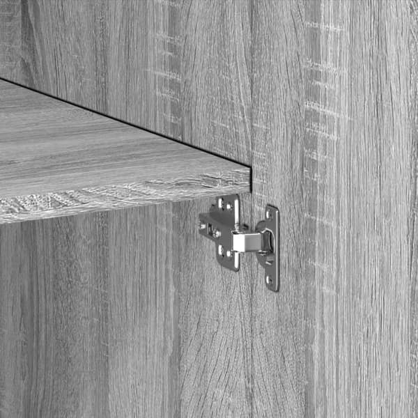 Maison Exclusive - Buffé hög sonoma grå 80x42,5x185 cm ingenjörsträ Sonoma grå
